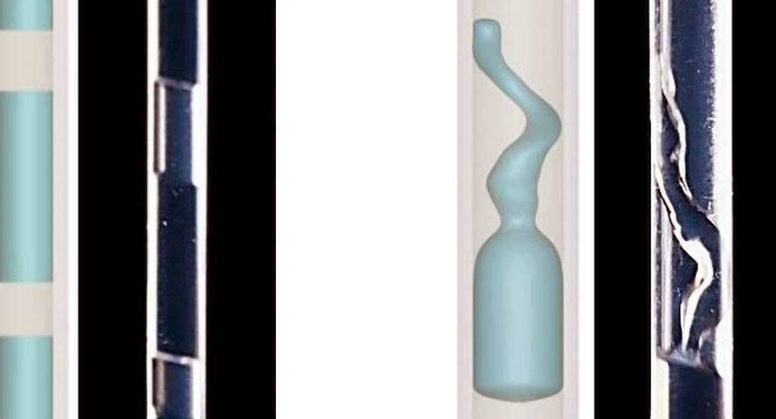 Acqua che scorre attraverso un tubo